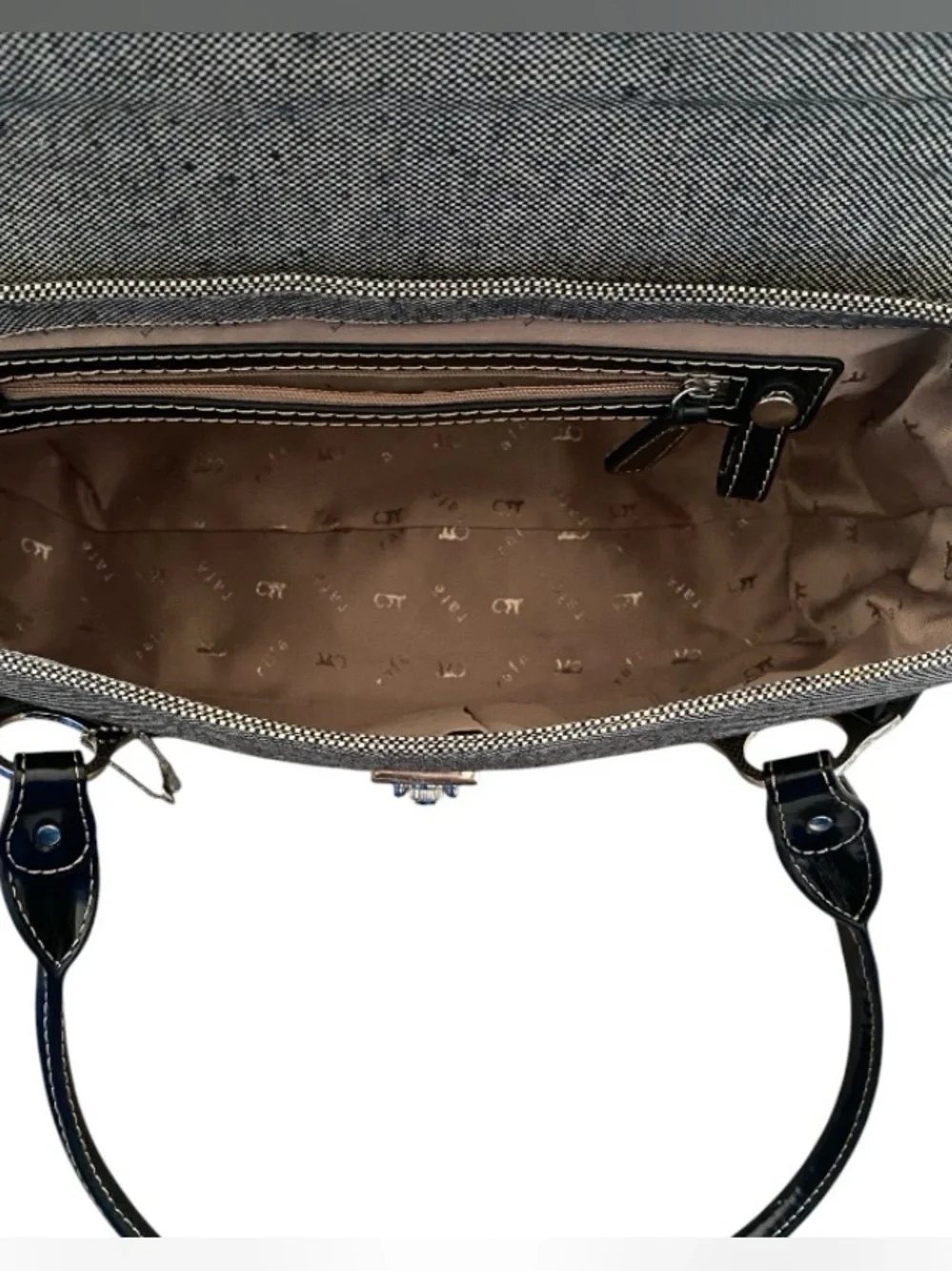 Rafē New York leather and canvas shoulder bag
